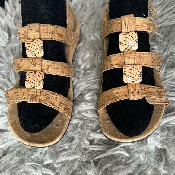 Vionic Amber tan cork style slingback strappy sandals women’s shoe size 7 - Picture 4 of 11